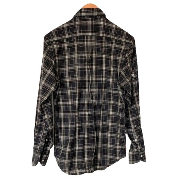 NEW ERNEST HEMINGWAY MEN'S FLANNEL EPAULETTE SHIRT $245 SIZE 15.5 - Picture 4 of 7